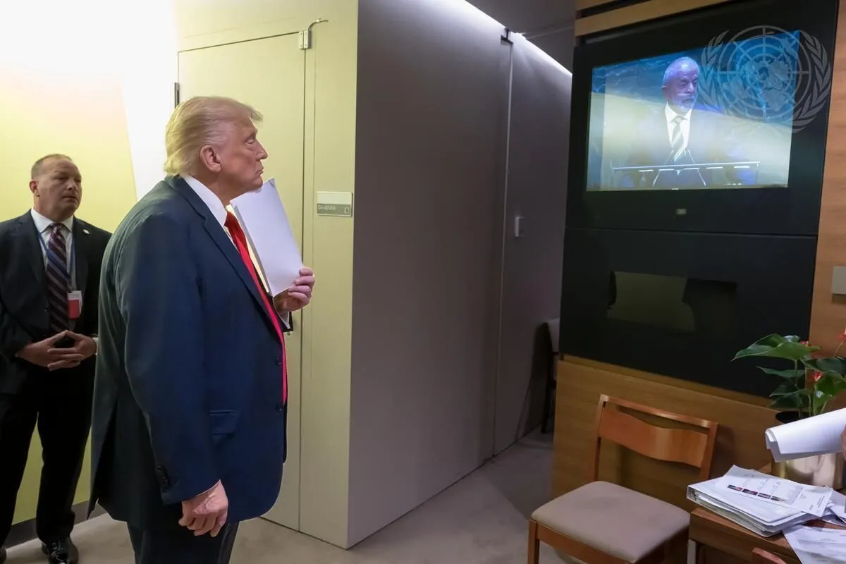 ONU registra Trump acompanhando discurso de Lula na abertura da Assembleia Geral