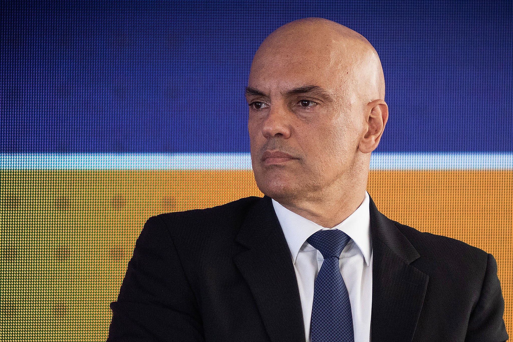 BRASILIA, BRAZIL - OCTOBER 30: President of Superior Electoral Tribunal (TSE) Alexandre De Moraes talks during a press conference on October 30, 2022 in Brasilia, Brazil. Brazilians vote for president again after neither Lula or Bolsonaro reached enough support to win in the first round. (Photo by Arthur Menescal/Getty Images 2022)