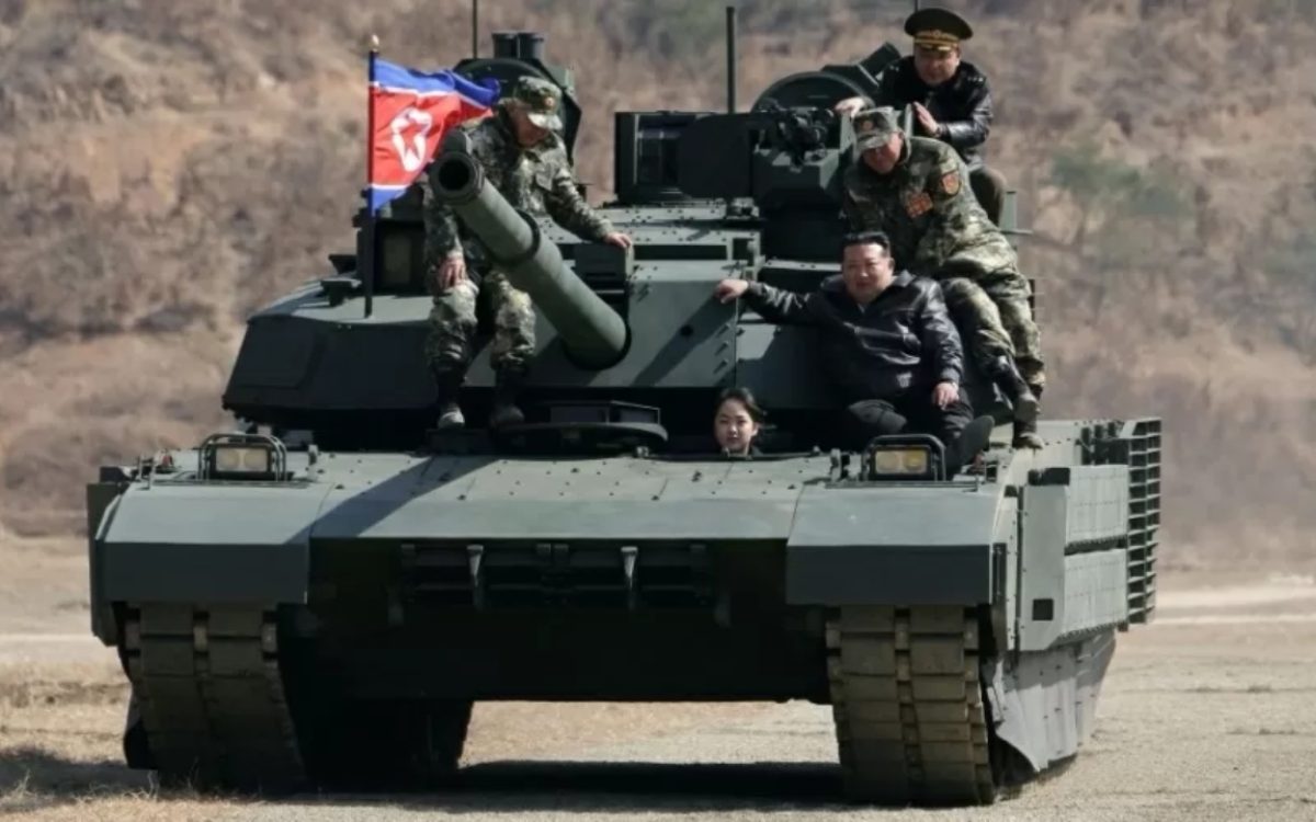 Kim Jong-un aparece com filha em tanque e reforça especulações sobre sucessão