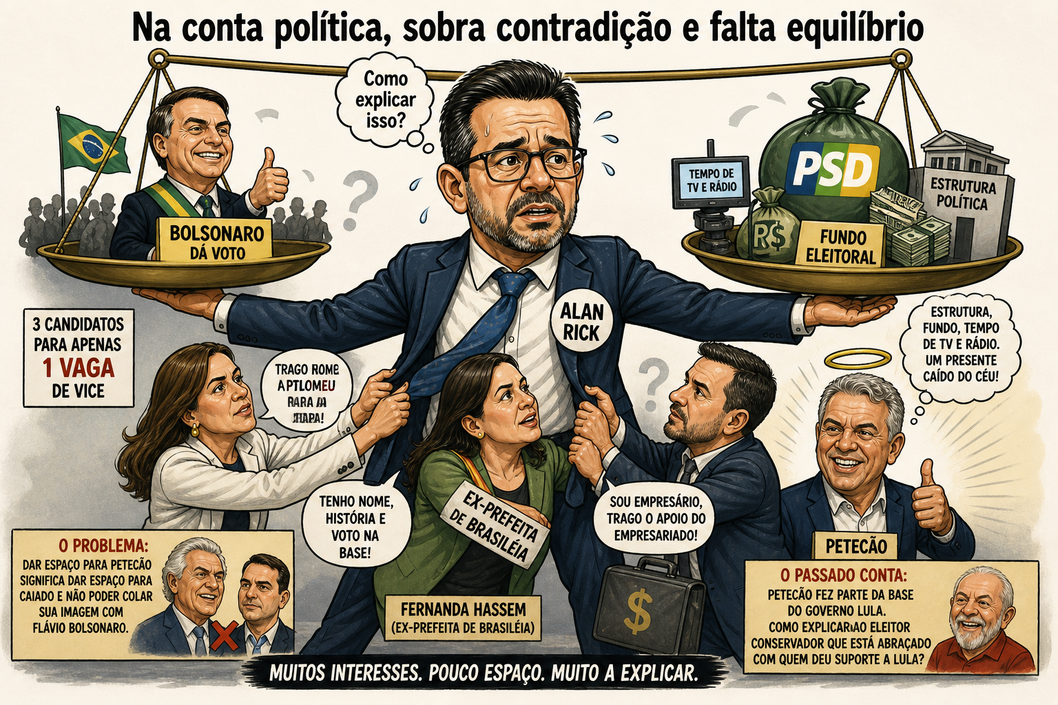 COLUNA FALA SÉRIO – Na conta política, sobra contradição e falta equilíbrio