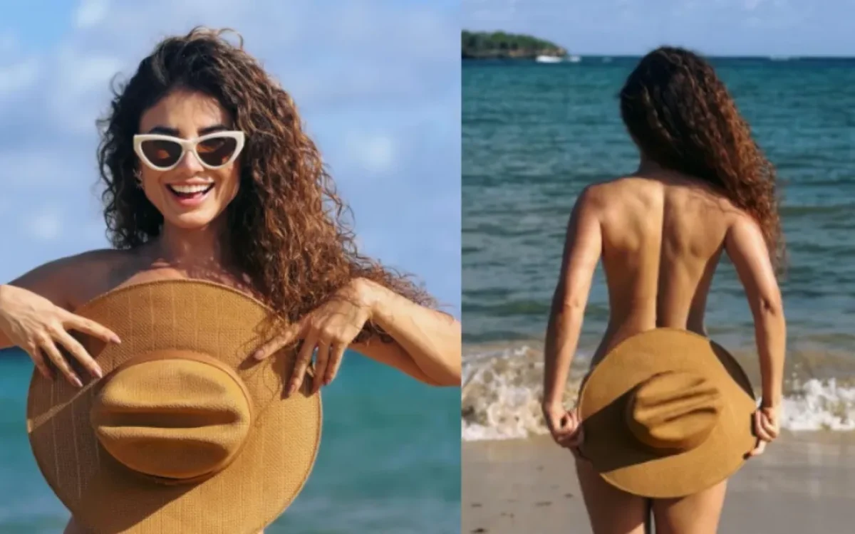 Paula Fernandes publica fotos de topless durante férias em Fernando de Noronha