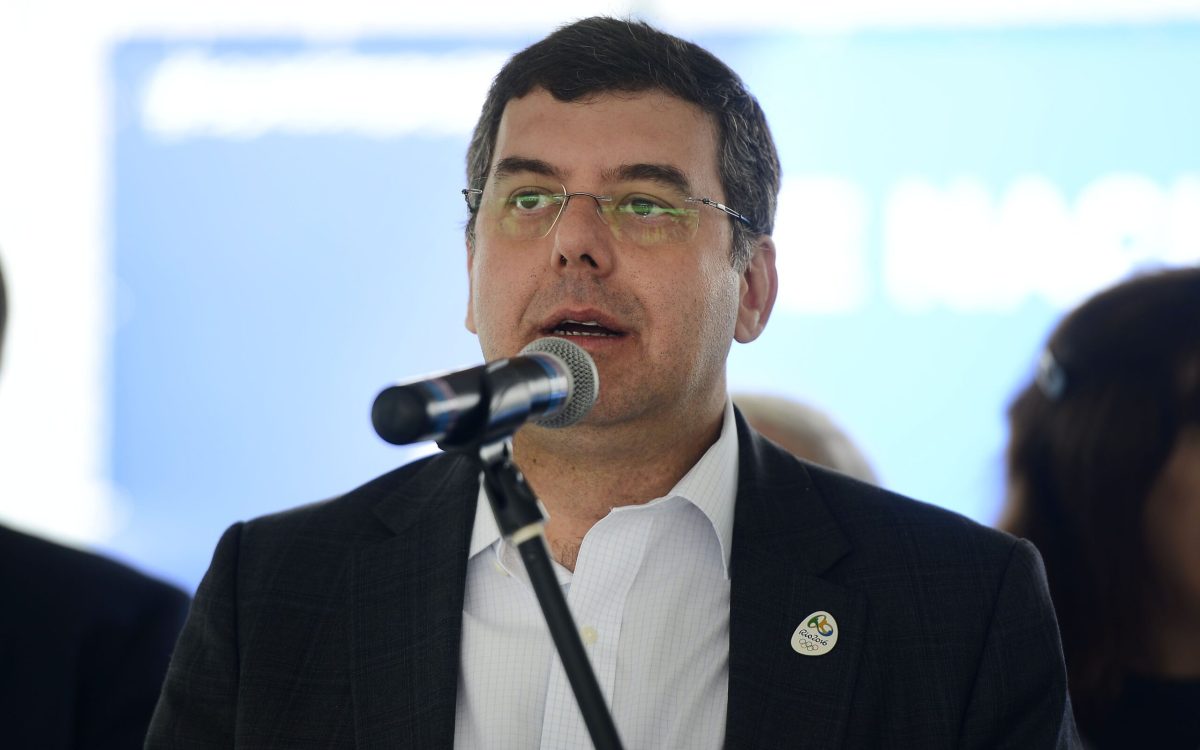 Rio de Janeiro - O ministro do Esporte Ricardo Leyser durante inauguração de complexo esportivo realizada hoje (05) na Universidade Federal do Rio de Janeiro, no campus da Ilha do Fundão.  (Tomaz Silva/Agência Brasil)