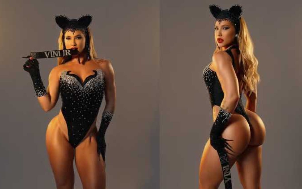 Virginia Fonseca usa coleira com nome de Vini Jr. em ensaio de Carnaval e gera repercussão