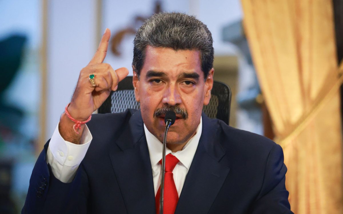 CARACAS, VENEZUELA - AUGUST 2: President Nicolas Maduro speaks during a press conference after testifying before the electoral chamber at the main headquarters of the Supreme Court of Justice (TSJ)  on August 2, 2024 at the Miraflores presidential palace in Caracas, Venezuela. Nicolas Maduro was declared as winner of the 2024 presidential election by the National Electoral Council while opposition leader Maria Corina Machado and candidate Edmundo Gonzalez claimed that the final result was not what Venezuelans decided during the election. Maduro requested the Supreme Tribunal of Justice to investigate the election to confirm his victory. (Photo by Jesus Vargas/Getty Images)